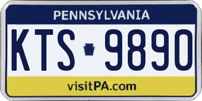 PA license plate KTS9890