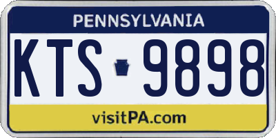 PA license plate KTS9898