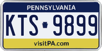 PA license plate KTS9899