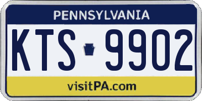 PA license plate KTS9902