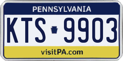 PA license plate KTS9903