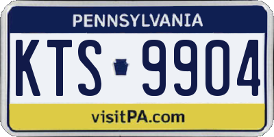 PA license plate KTS9904