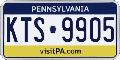 PA license plate KTS9905