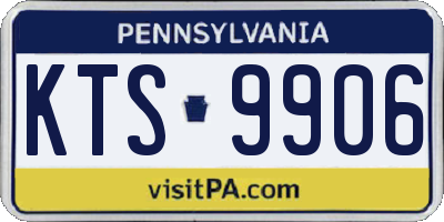 PA license plate KTS9906