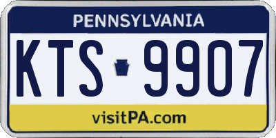 PA license plate KTS9907
