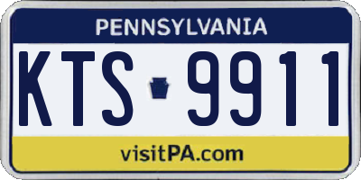 PA license plate KTS9911