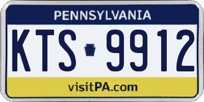 PA license plate KTS9912