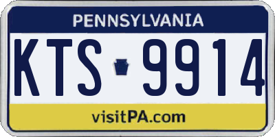 PA license plate KTS9914