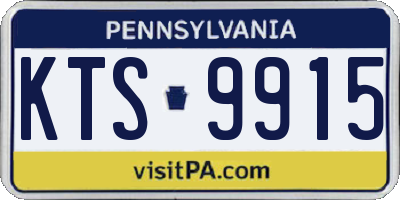 PA license plate KTS9915