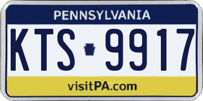PA license plate KTS9917