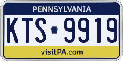 PA license plate KTS9919