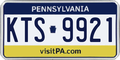 PA license plate KTS9921