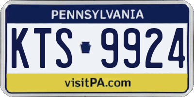 PA license plate KTS9924