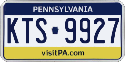 PA license plate KTS9927