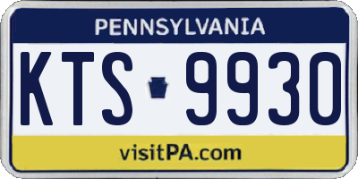 PA license plate KTS9930