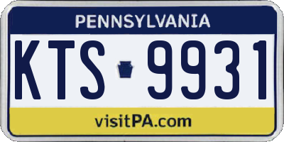 PA license plate KTS9931