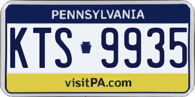 PA license plate KTS9935