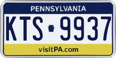 PA license plate KTS9937