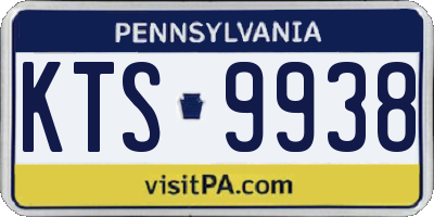 PA license plate KTS9938
