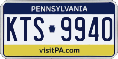 PA license plate KTS9940