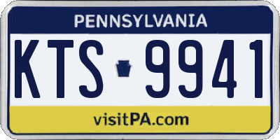 PA license plate KTS9941