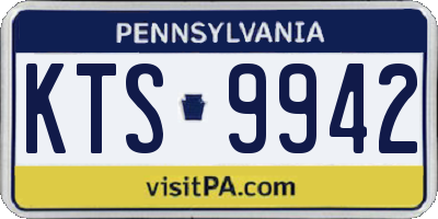 PA license plate KTS9942