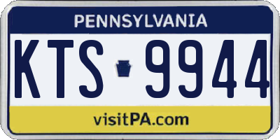 PA license plate KTS9944