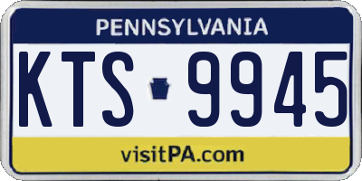 PA license plate KTS9945