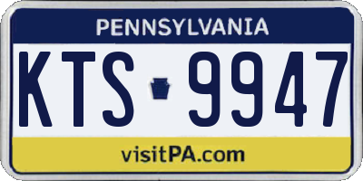 PA license plate KTS9947