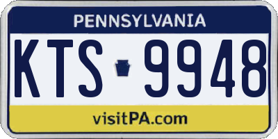 PA license plate KTS9948