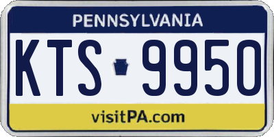 PA license plate KTS9950