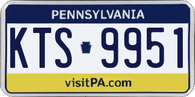 PA license plate KTS9951