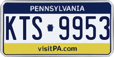 PA license plate KTS9953