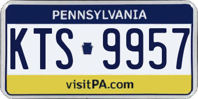 PA license plate KTS9957