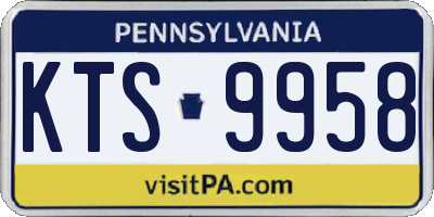 PA license plate KTS9958