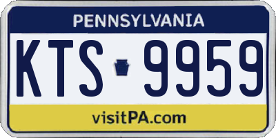 PA license plate KTS9959