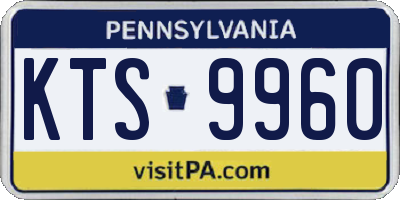 PA license plate KTS9960