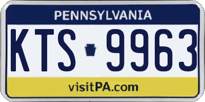 PA license plate KTS9963