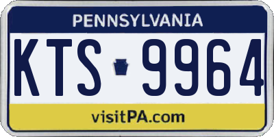 PA license plate KTS9964