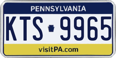PA license plate KTS9965
