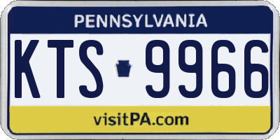 PA license plate KTS9966