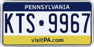 PA license plate KTS9967