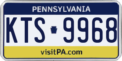 PA license plate KTS9968
