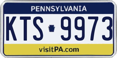 PA license plate KTS9973