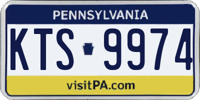 PA license plate KTS9974