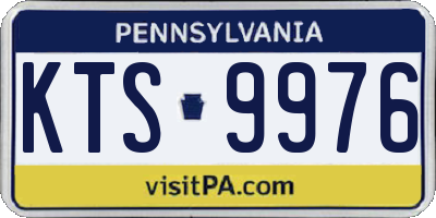 PA license plate KTS9976
