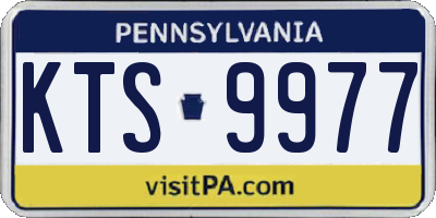 PA license plate KTS9977