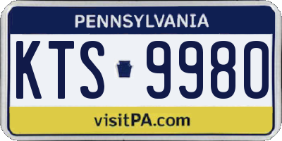 PA license plate KTS9980