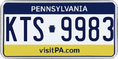 PA license plate KTS9983