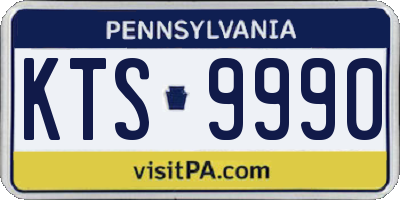 PA license plate KTS9990